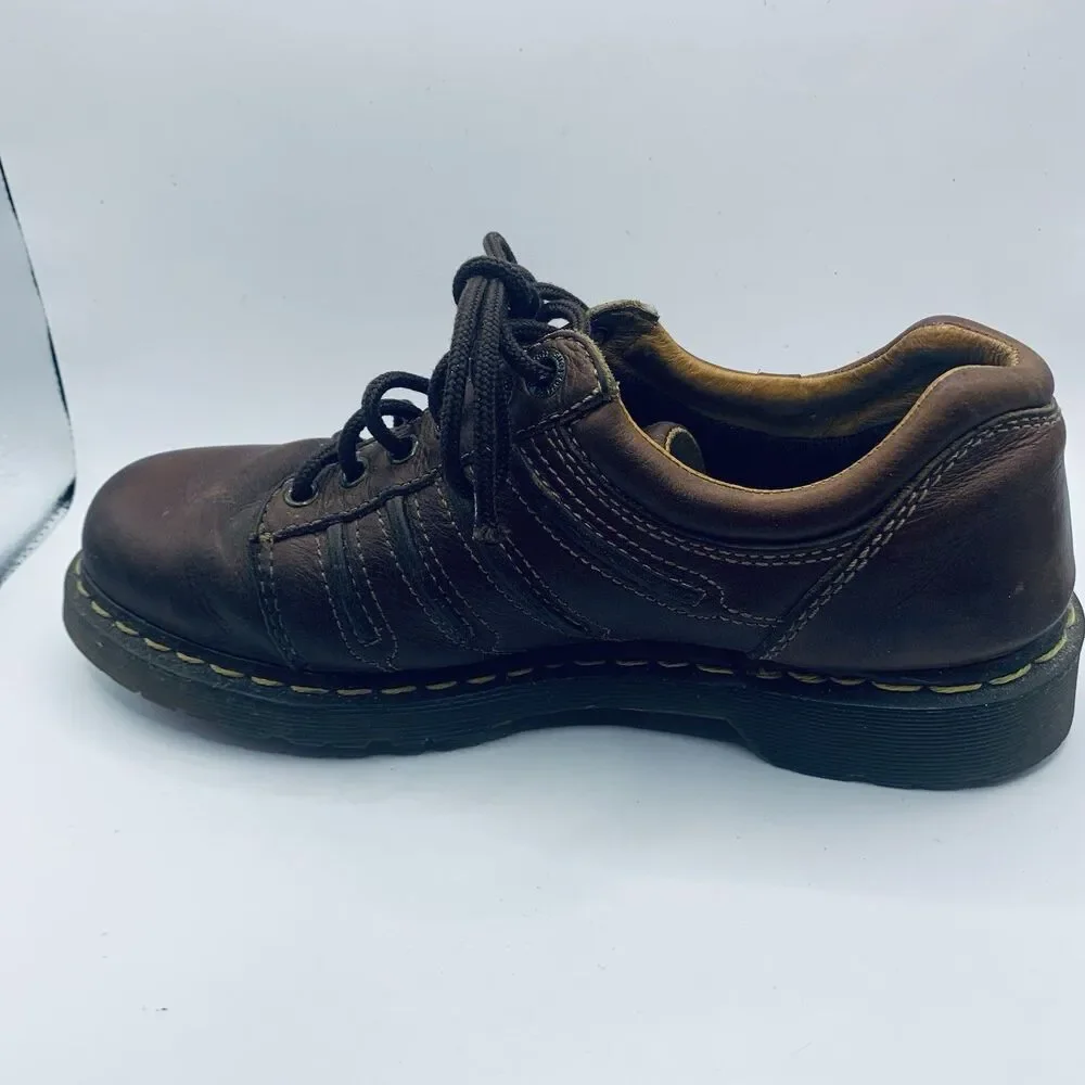 Dr. Martens Brown Leather 12037 AW004 Platform shoes Size EU42 Us 10 NEW INSERTS